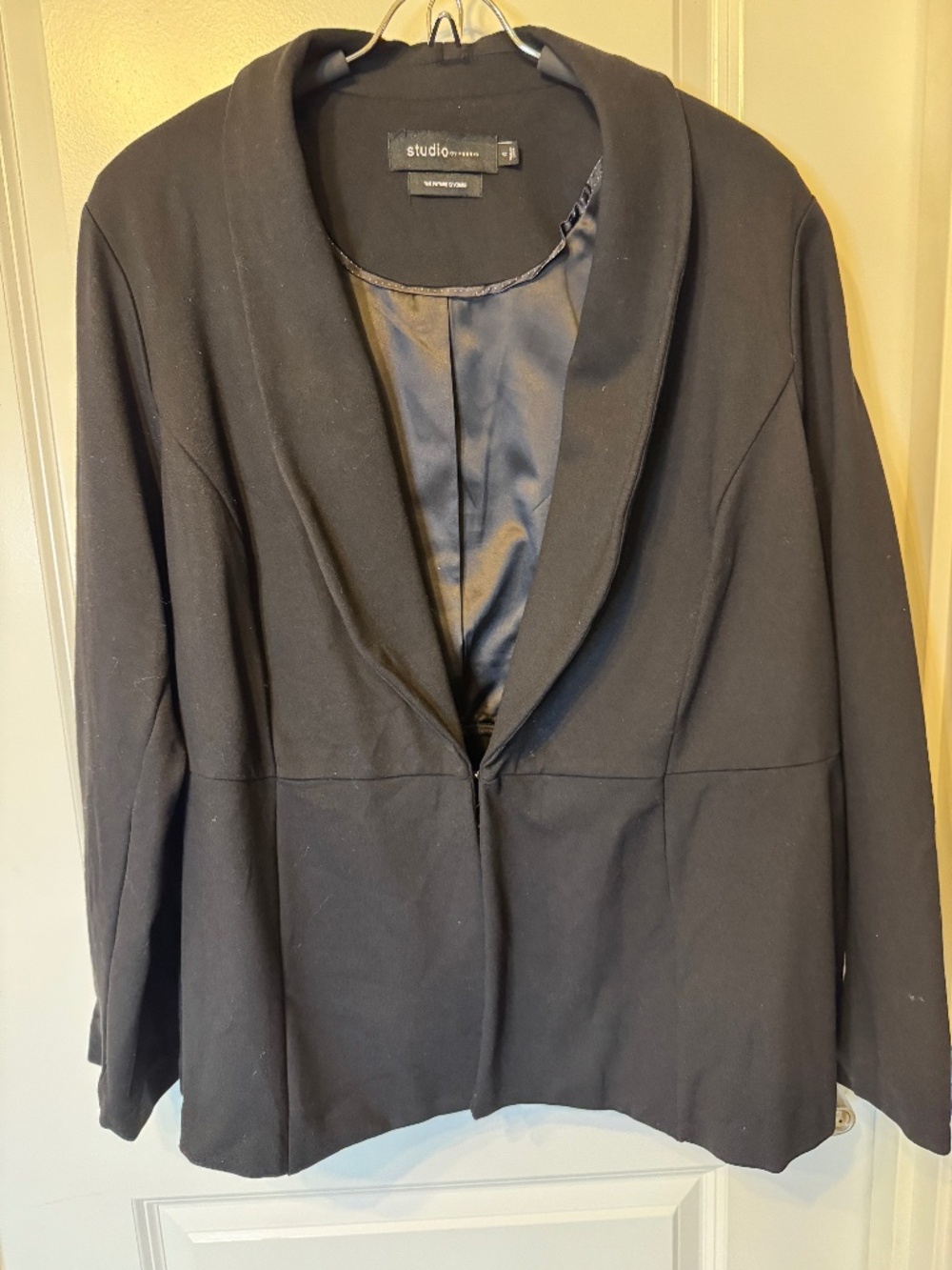Studio by Torrid Black Open Front Blazer Jacket Size 4 (4X) Stretch Career Offic